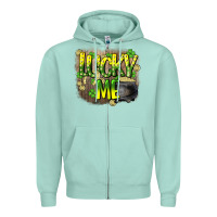 Seafoam lucky me st. patricks day Zipper Hoodie - HowdyJamesFarm