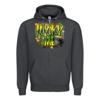 Smoke lucky me st. patricks day Zipper Hoodie - HowdyJamesFarm