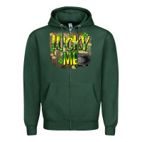 Sports Green lucky me st. patricks day Zipper Hoodie - HowdyJamesFarm