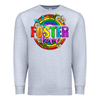 Heather Grey Foster Love Pride Lgbtq Premium Sweatshirt - BundleAndBundleShop