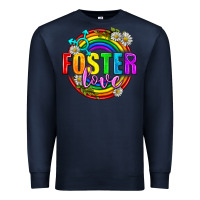 Navy Foster Love Pride Lgbtq Premium Sweatshirt - BundleAndBundleShop