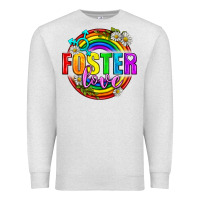 Oatmeal Heather Foster Love Pride Lgbtq Premium Sweatshirt - BundleAndBundleShop