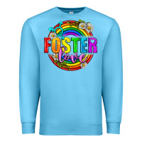 Ocean Blue Foster Love Pride Lgbtq Premium Sweatshirt - BundleAndBundleShop
