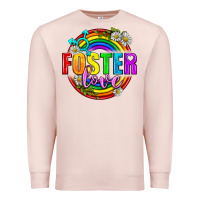 Pale Pink Foster Love Pride Lgbtq Premium Sweatshirt - BundleAndBundleShop