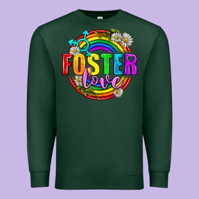 Foster Love Pride Lgbtq Premium Sweatshirt Designed By Bundleandbundleshop
