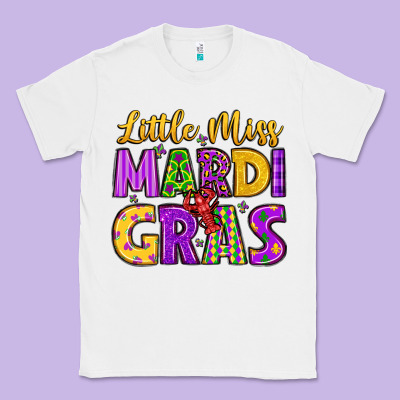 Little Miss Mardi Gras Classic Tee Designed By Lillyallendesigns