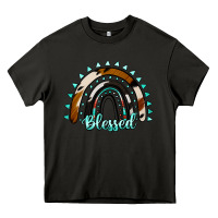 Asphalt blessed rainbow cowhide aztec Heavy Core Tee - Jasminsmagicworld