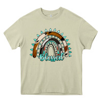 Mossy blessed rainbow cowhide aztec Heavy Core Tee - Jasminsmagicworld