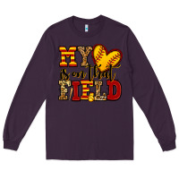 Plum my heart is on that field softball Long Sleeve Tee - Jasminsmagicworld