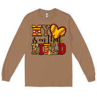 Toasted Coconut my heart is on that field softball Long Sleeve Tee - Jasminsmagicworld