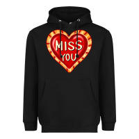 Black valentine's day hearts 6 Heavyweight Hoodie - FaDigitalArtStudio