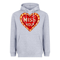 Heather Grey valentine's day hearts 6 Heavyweight Hoodie - FaDigitalArtStudio