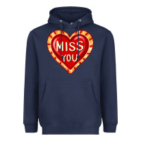 Navy valentine's day hearts 6 Heavyweight Hoodie - FaDigitalArtStudio