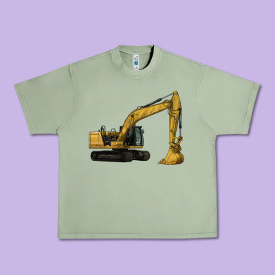 Excavator Urban Heavy Tee Designed By Lillyallendesigns