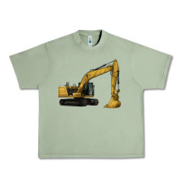 Oil Green Excavator Urban Heavy Tee - LillyAllenDesigns