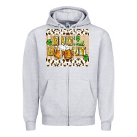 Heather Grey Bad and boozy Zipper Hoodie - CowGirlArtShop