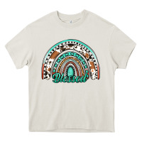 Cream blessed western rainbow Heavy Core Tee - Jasminsmagicworld