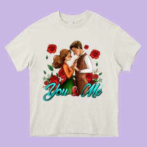 You And Me Heavy Core Tee Designed By Adodesignshop