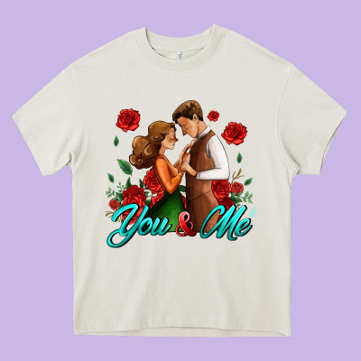 You And Me Heavy Core Tee Designed By Adodesignshop