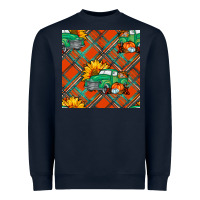 Navy Fall truck Heavyweight Sweatshirt - NancyCooperArtShop