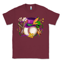 Burgundy mardi gras baseball Classic Tee - LillyAllenDesigns