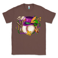 Chestnut mardi gras baseball Classic Tee - LillyAllenDesigns
