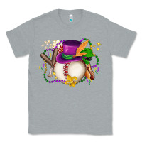 Heather Grey mardi gras baseball Classic Tee - LillyAllenDesigns