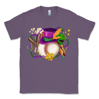 Lavender mardi gras baseball Classic Tee - LillyAllenDesigns