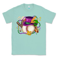 Seafoam mardi gras baseball Classic Tee - LillyAllenDesigns