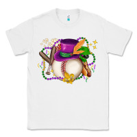 White mardi gras baseball Classic Tee - LillyAllenDesigns