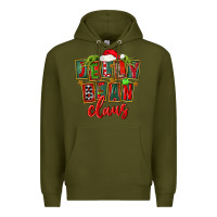 Army Green christmas jelly bean claus Premium Hoodie - FaDigitalArtStudio