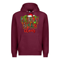 Burgundy christmas jelly bean claus Premium Hoodie - FaDigitalArtStudio