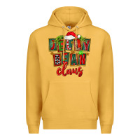 Mustard christmas jelly bean claus Premium Hoodie - FaDigitalArtStudio