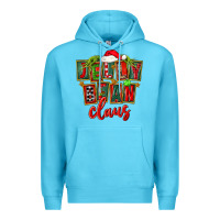 Ocean Blue christmas jelly bean claus Premium Hoodie - FaDigitalArtStudio