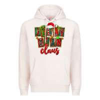 Pale Pink christmas jelly bean claus Premium Hoodie - FaDigitalArtStudio