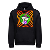 Black halloween bichons frise dog Urban Hoodie - LillyAllenDesigns