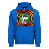 Cobalt halloween bichons frise dog Urban Hoodie - LillyAllenDesigns