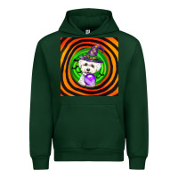 Forest Green halloween bichons frise dog Urban Hoodie - LillyAllenDesigns