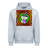 Heather Grey halloween bichons frise dog Urban Hoodie - LillyAllenDesigns