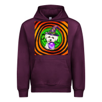 Mauve Wine halloween bichons frise dog Urban Hoodie - LillyAllenDesigns