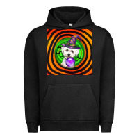 Pigment Black halloween bichons frise dog Urban Hoodie - LillyAllenDesigns