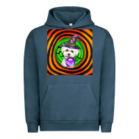 Pigment Midnight Navy halloween bichons frise dog Urban Hoodie - LillyAllenDesigns