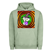 Pigment Oil Green halloween bichons frise dog Urban Hoodie - LillyAllenDesigns