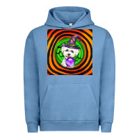Pigment Pebble Blue halloween bichons frise dog Urban Hoodie - LillyAllenDesigns