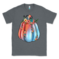 Charcoal Heather flowers pumpkin Classic Tee - JahusDesignShop