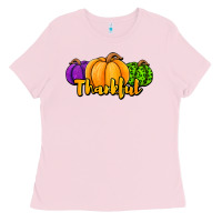Halloween Pumpkins Thankful Ladies Tee | Teevron