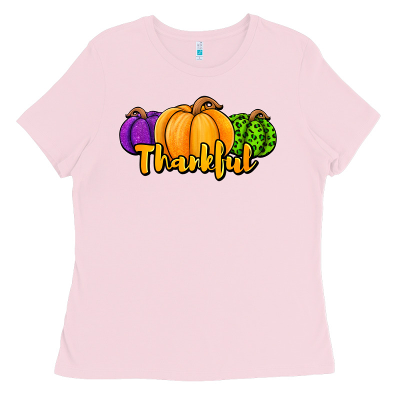 Halloween Pumpkins Thankful Ladies Tee by Jasminsmagicworld | Teevron