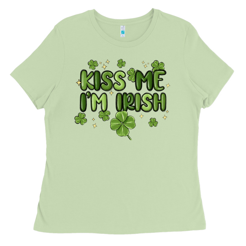 Kiss Me I'm Irish Ladies Tee by MaliasSmallBusiness | Teevron