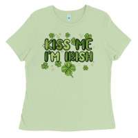 Matcha kiss me i'm irish Ladies Tee - MaliasSmallBusiness