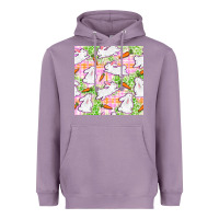 Lavender Easter Bunnies With Carrots Seamless Pattern Heavyweight Hoodie - BundleAndBundleShop